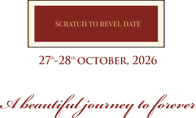 27 and 28 October 2026. A beautiful journey to forever.